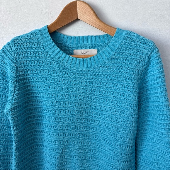 Loft blue small balloon sleeve sweater size XS - Picture 4 of 8